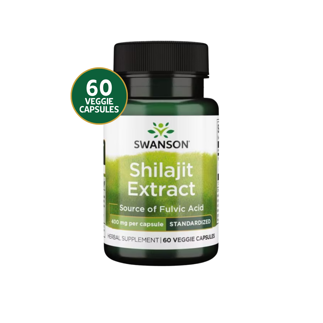 Shilajit Extract Swanson Standarized 400 Mg 60 Capsulas