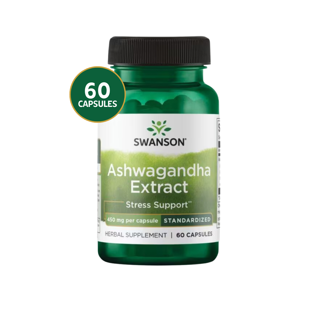 Swanson Ashwagandha Extract - Standarized 450mg - 60 Caps