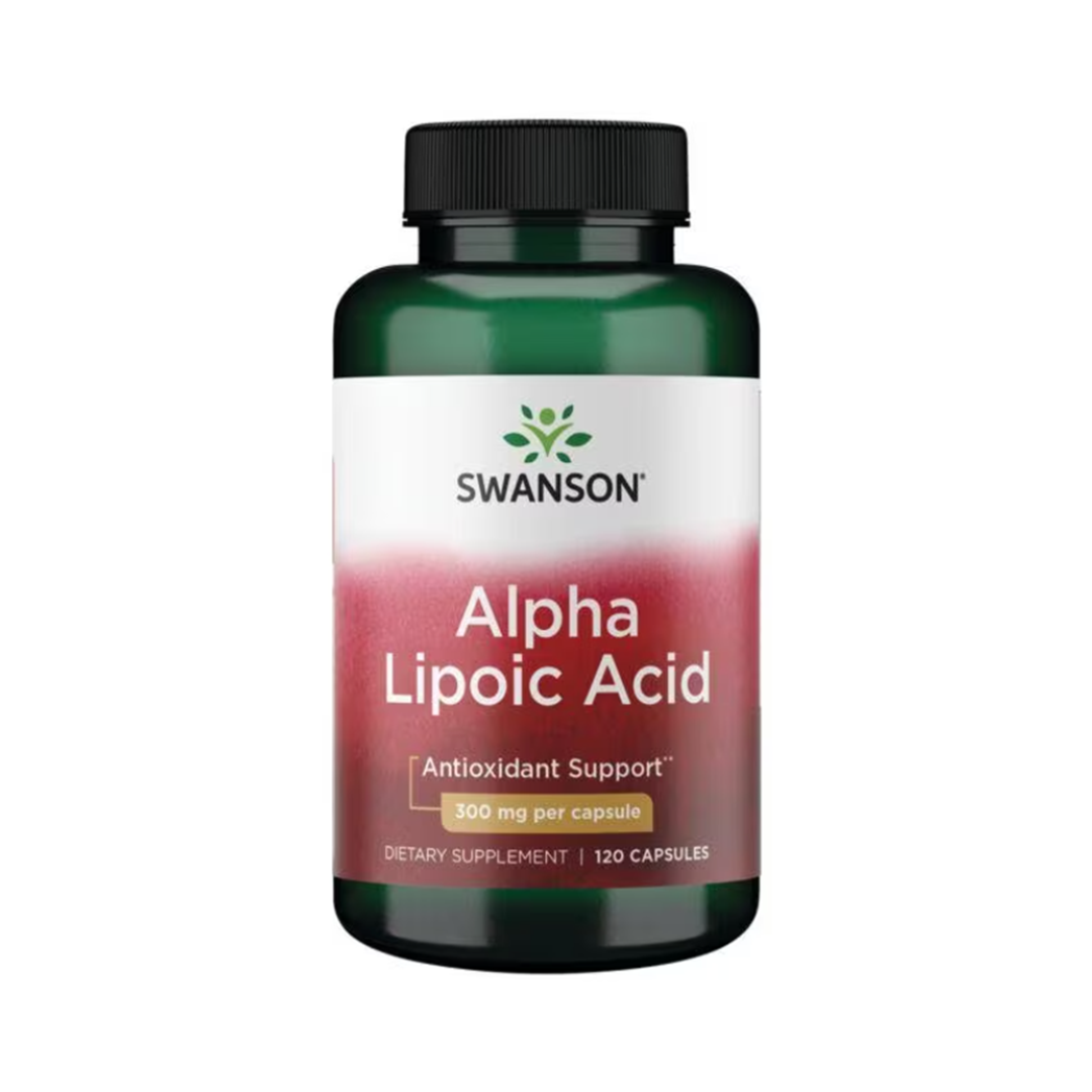 Acido Alpha Lipoico (ala) 300 Mg/ 60 Caps Swanson Sabor Sin Sabor