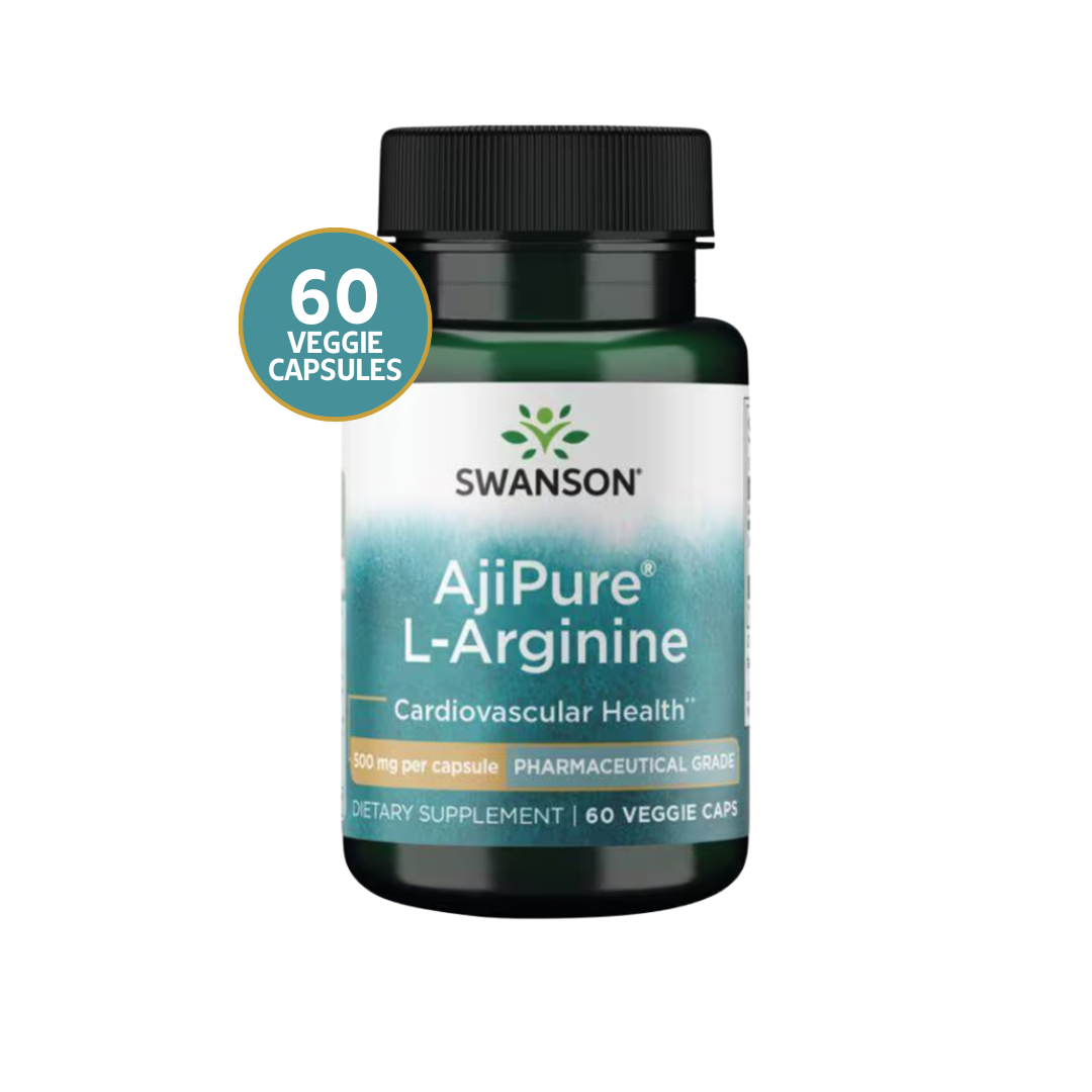 Sw Ajipure L-arginine Pharmaceutical Grade 500mg 60 Veg Caps