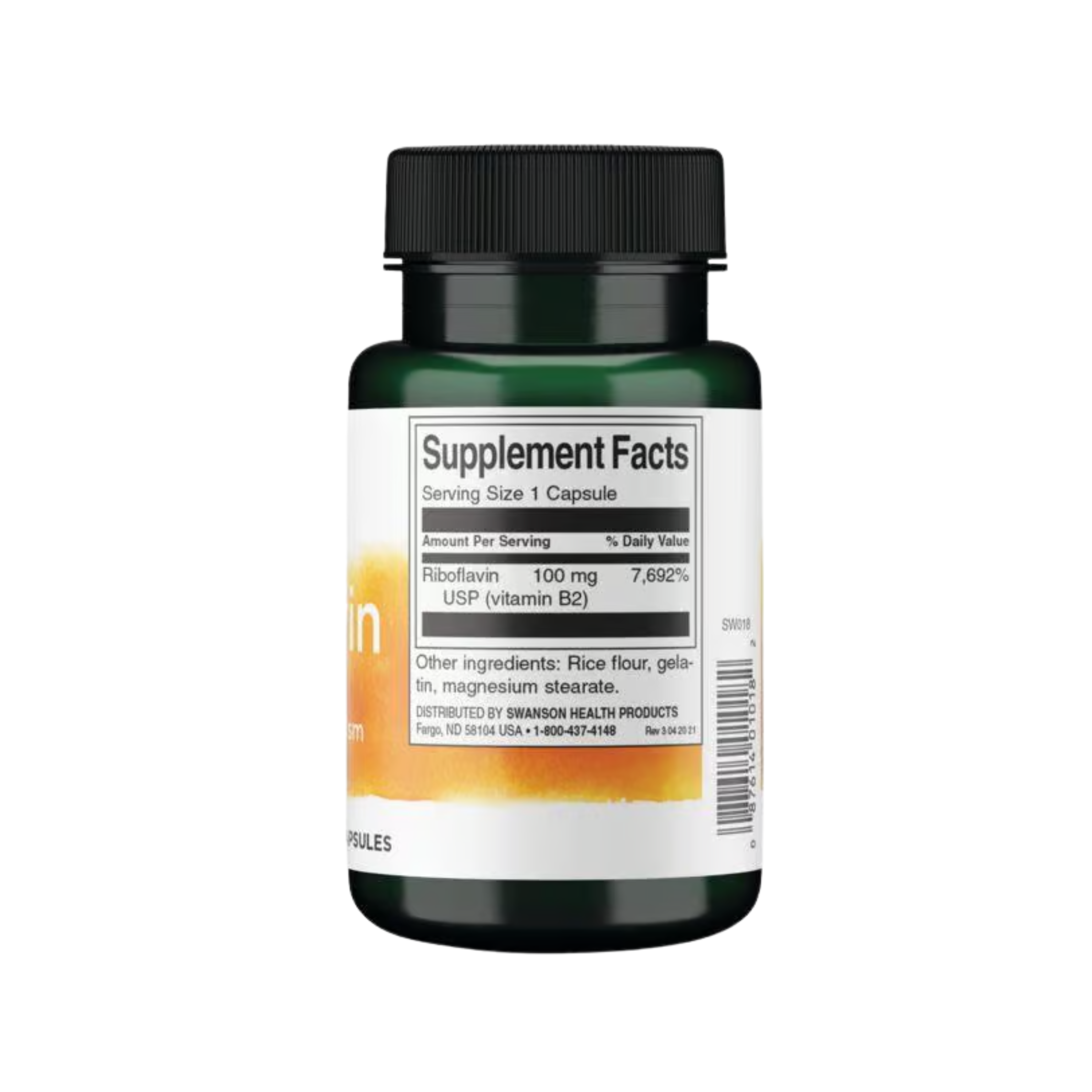 Swanson Riboflavin Vitamin B2 100 Mg 100 Capsulas