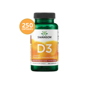 Vitamina D3 Swanson 2000 ui 250 Cápsulas