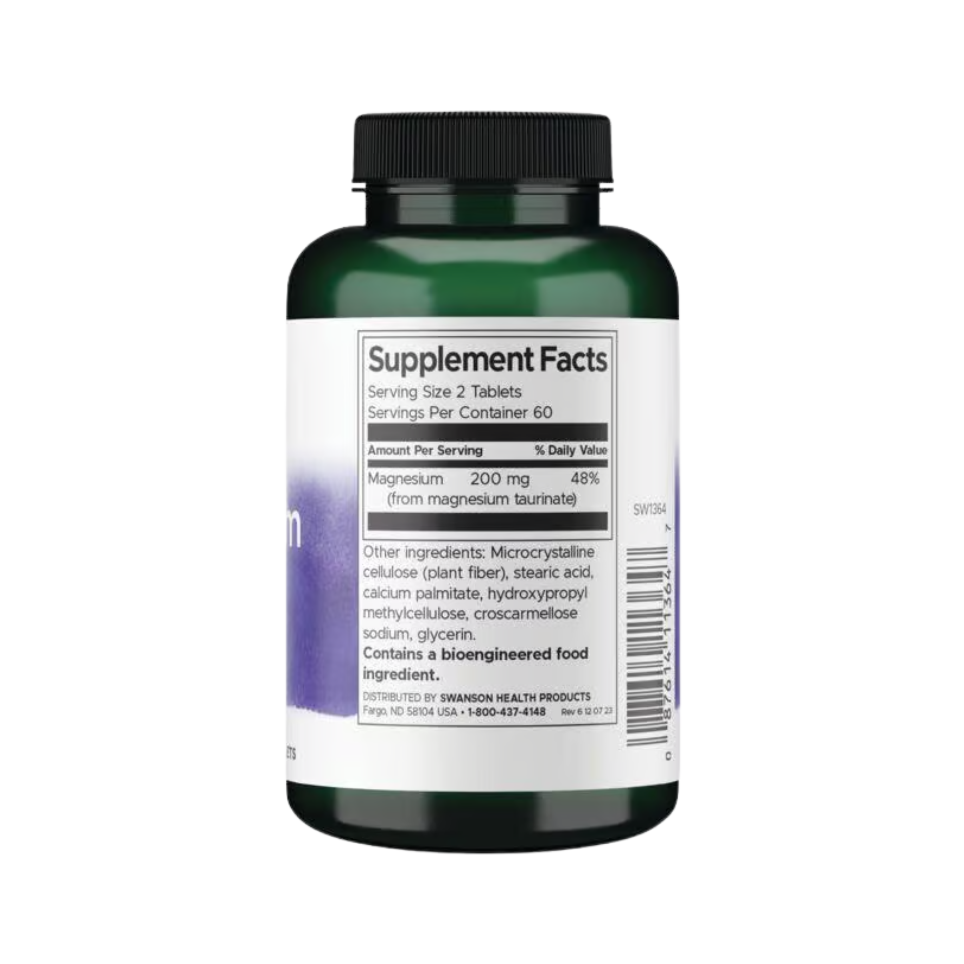 Swanson Magnesium Taurate 100 Mg 120 Tabletas