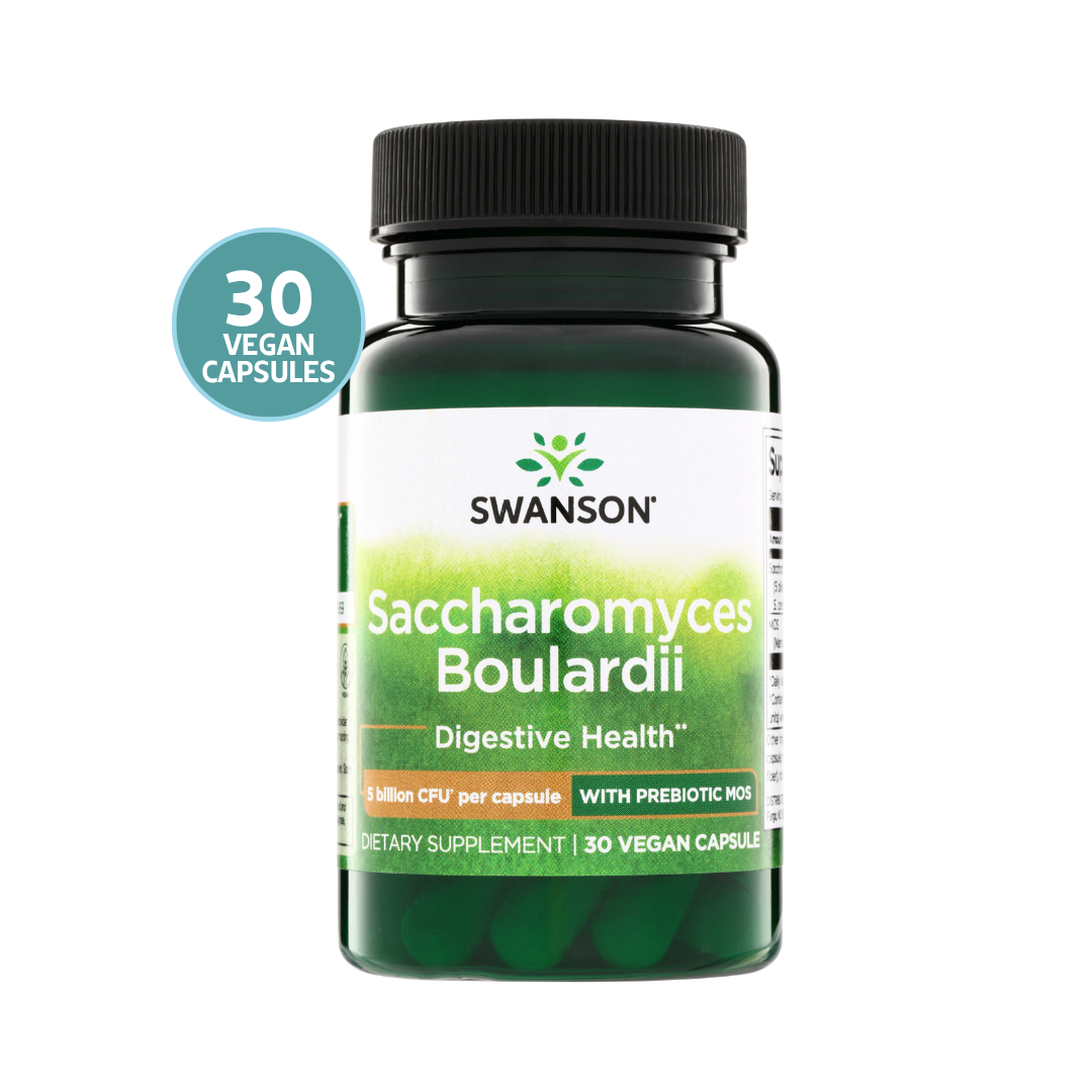 Swanson Saccharomyces Boulardii | Probiótico 30 Cápsulas Veganas