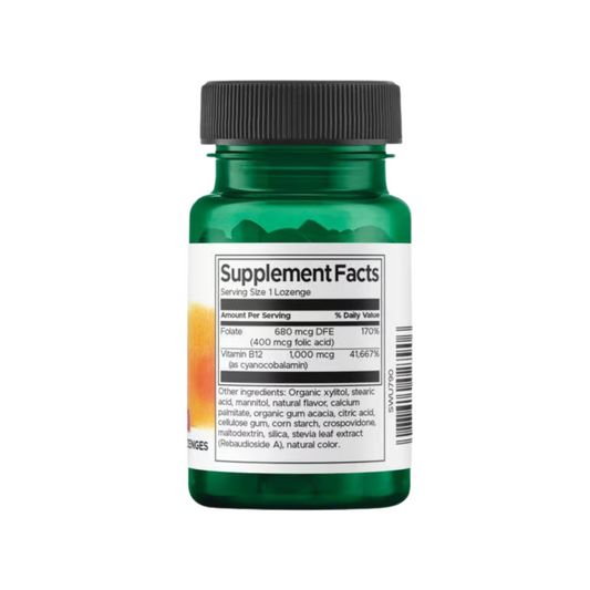 Swanson Vitamina B12 with Folate  Sugar Free 60 Lozenge