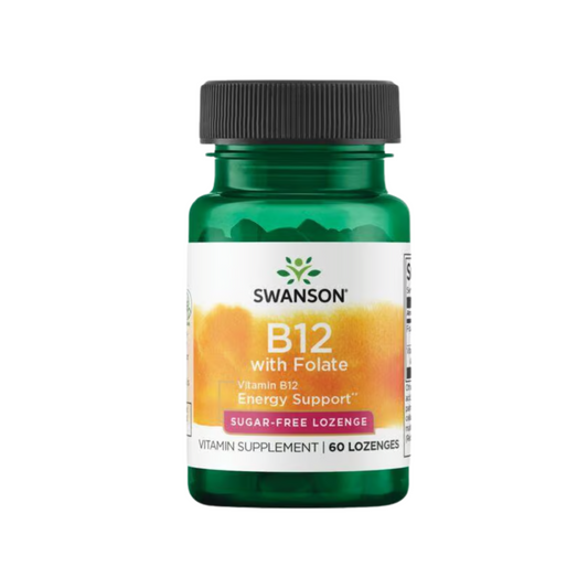 Swanson Vitamina B12 with Folate  Sugar Free 60 Lozenge