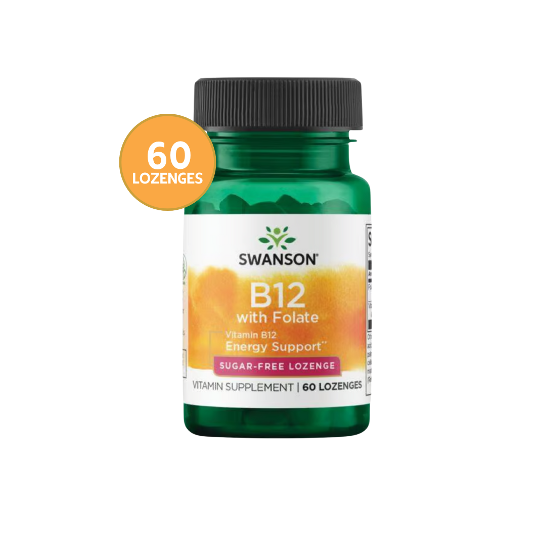 Swanson Vitamina B12 With Folate Sugar Free 60 Lozenge