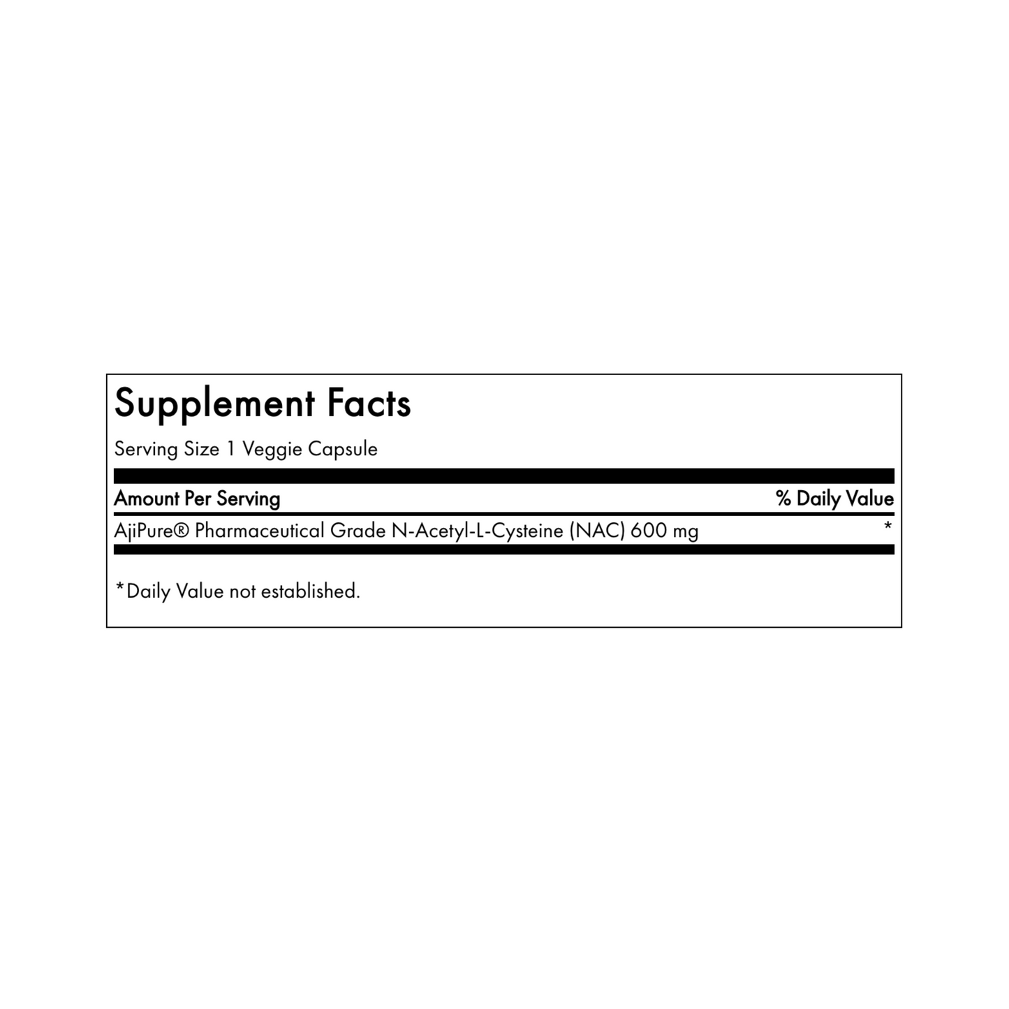 Swanson Nac N-acetyl-cysteine 600mg 60 Veg Caps