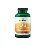 Swanson Ult Vit D3 With Coconut Oil High Potency 60 Softgels