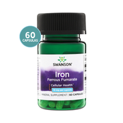 Swanson Iron Ferrous Fumarate 18 mg | Fumarato Ferroso – 60 Cápsulas