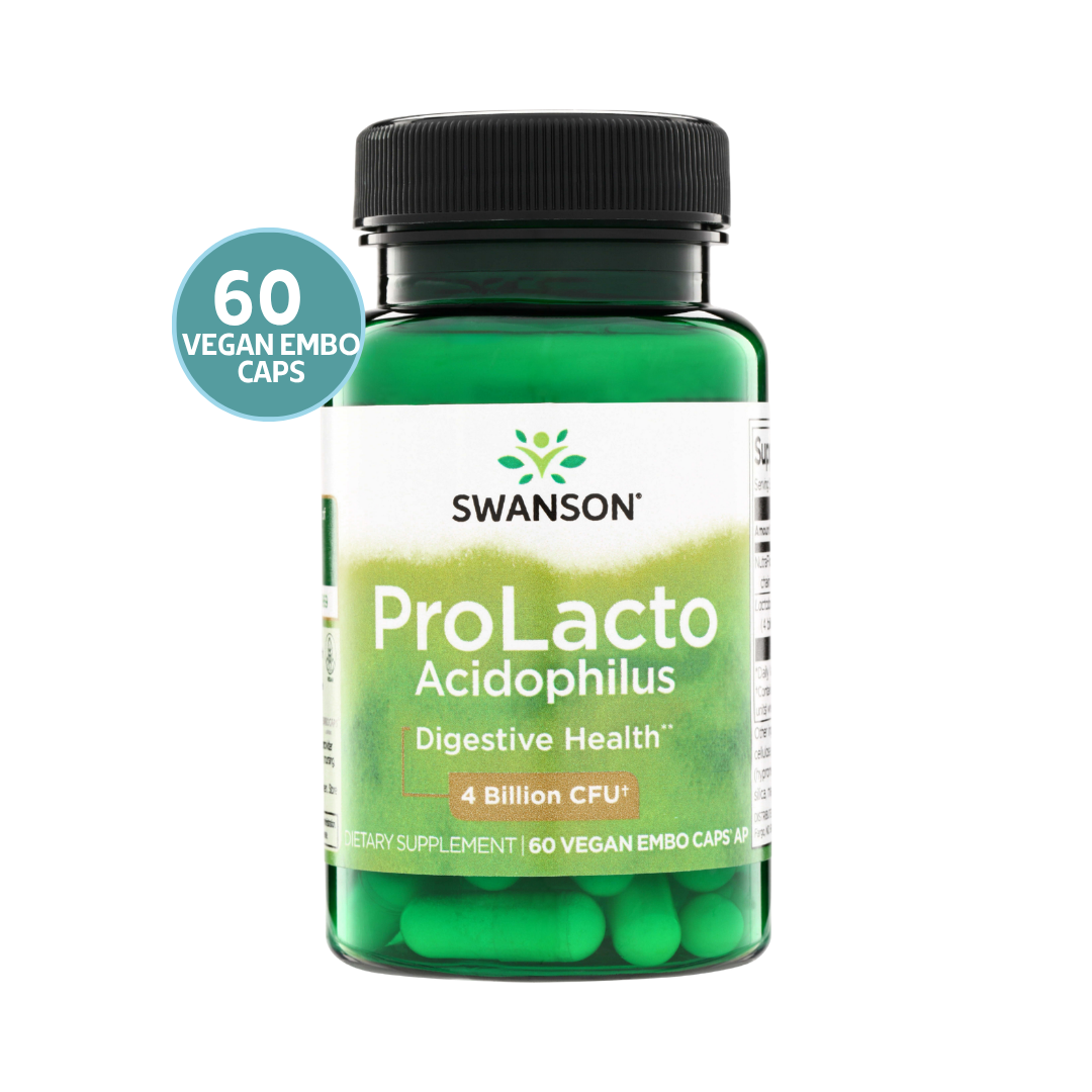 Swanson ProLacto Acidophilus | Probiótico con Acidophilus – 60 Cápsulas