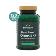 Swanson Plant BSD Omega-3 330 mg | Omega-3 de Origen Vegetal – 120 Cápsulas