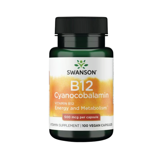 Swanson Premium Vitamina B12 Cyanocobalamin 500mg 100 Caps