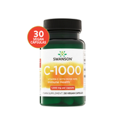 Swanson Vitamina C + Rosa Mosqueta 1.000 mg | 30 Cápsulas · Antioxidante