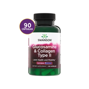 Swanson Glucosamina + Colágeno Tipo II | 90 Cápsulas · Articulaciones Avanzado