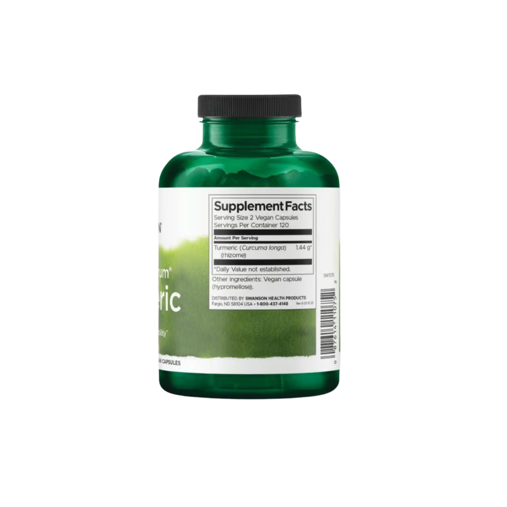 Turmeric Swanson 720 mg 240 Vegan Cápsulas