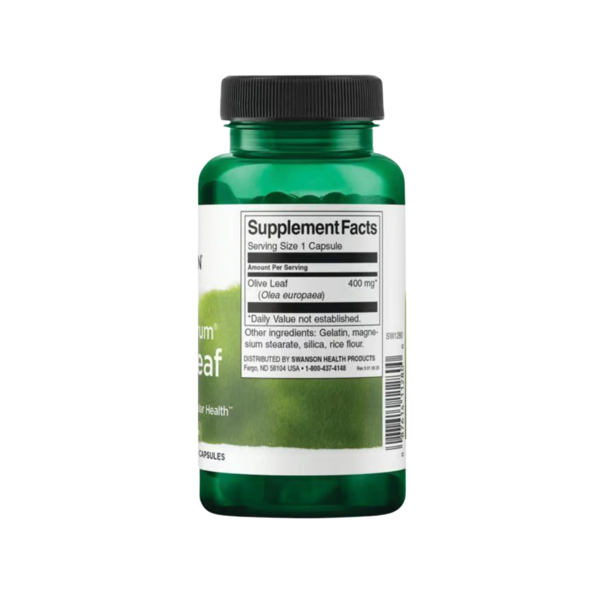 Full Spectrum Olive Leaf Swanson 400 mg 60 Capsulas
