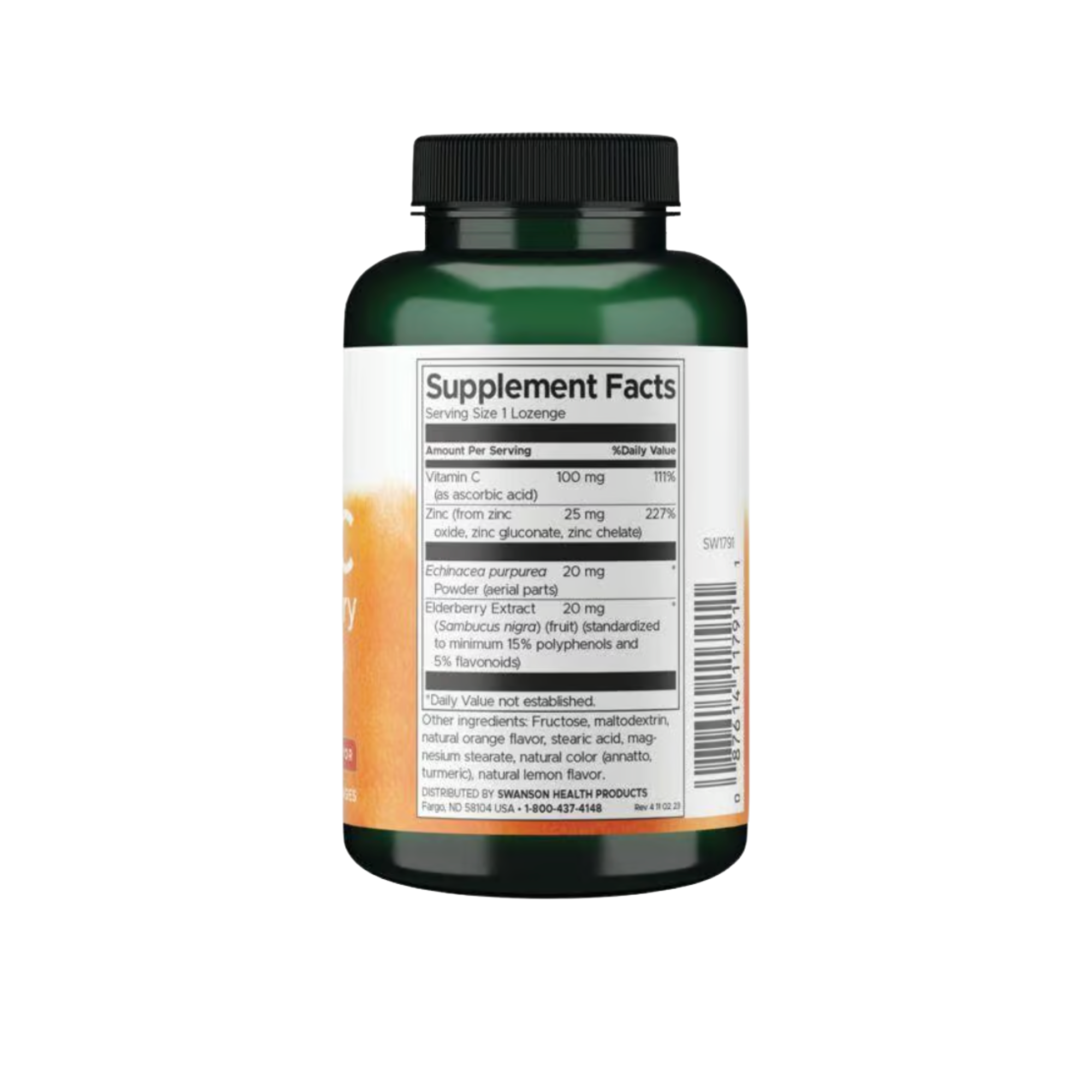 Zinc & C with Elderberrry & Echinacea Swanson 200 Lozenges