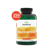 Swanson Niacinamida (Vitamina B3) 500 mg | 250 Cápsulas · Energía y Salud de la Piel