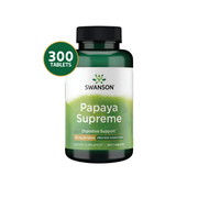 Swanson Papaya Supreme 50 mg | 300 Tabletas · Enzimas Digestivas Familiar