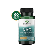 Swanson NAC N-Acetil Cisteína 1.000 mg | 60 Tabletas · Antioxidante Alta Potencia