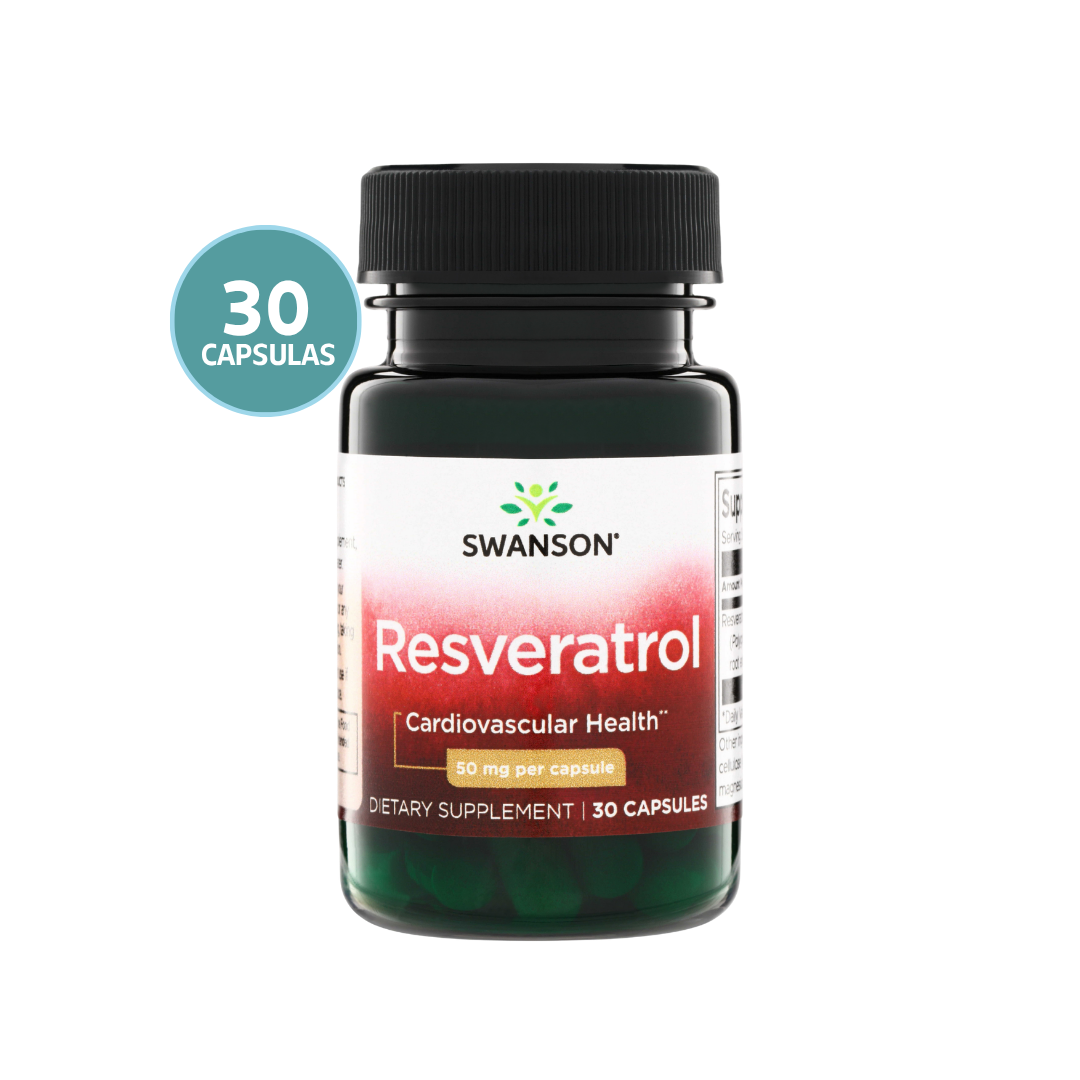 Swanson Ultra Resveratrol 50 mg | Polifenol Antioxidante – 30 Cápsulas