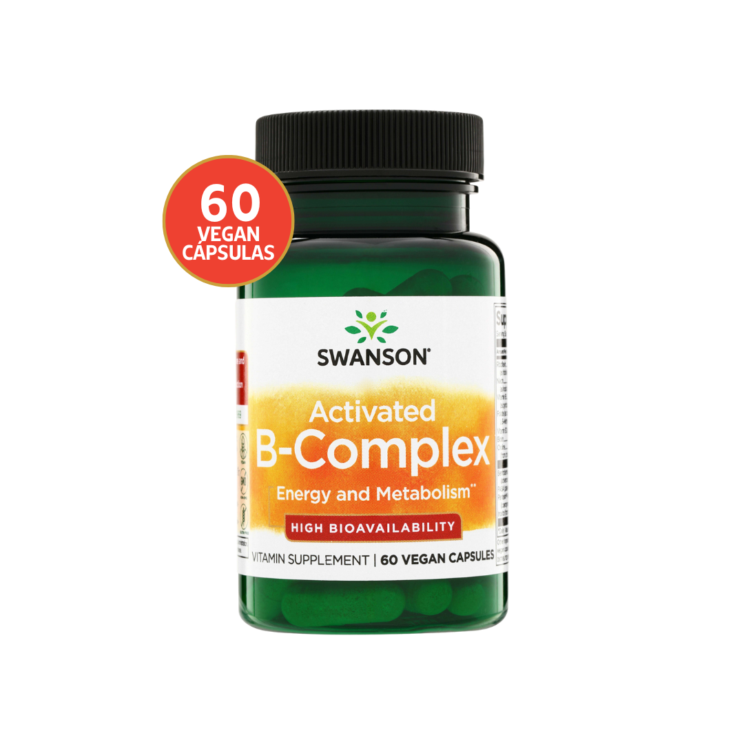 Swanson Complejo B Activado | 60 Cápsulas Veganas · Energía y Función Nerviosa