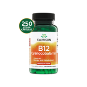 Swanson Vitamina B12 Cianocobalamina 500 mcg | 250 Cápsulas · Energía Familiar