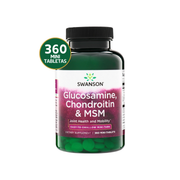 Swanson Glucosamina + Condroitina + MSM | 360 Mini Tabletas · Articulaciones Familiar