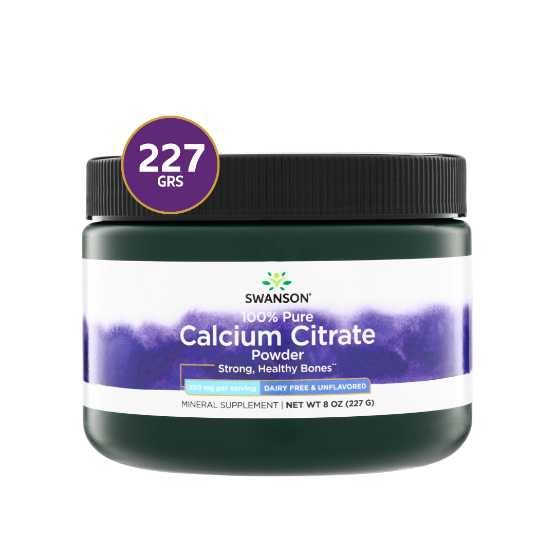 100% Pure Calcium Citrate Powder Swanson 227 Gramos