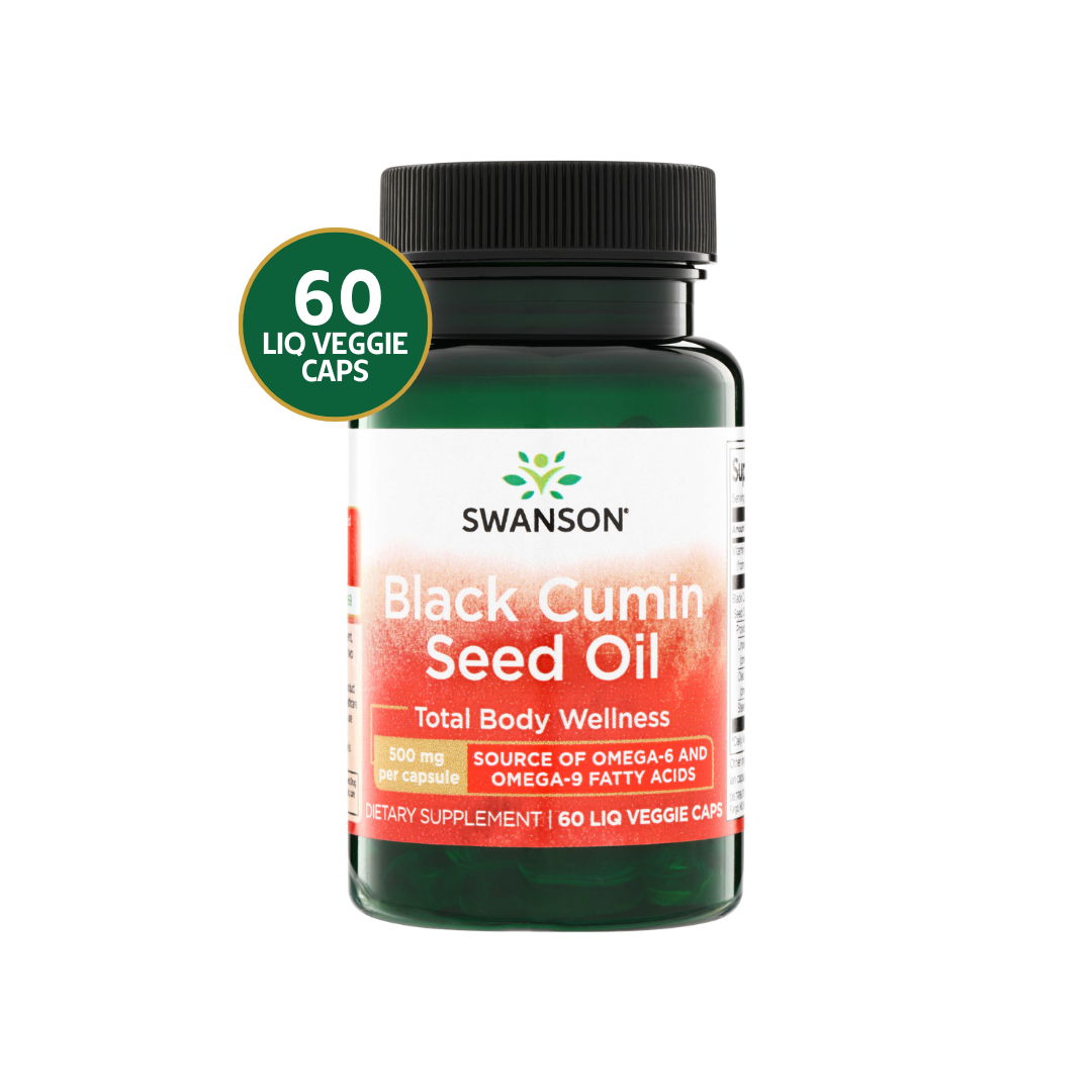 Swanson Comino Negro Black Cumin Seed Oil 50 mg | 60 Cápsulas Veg · Antiinflamatorio