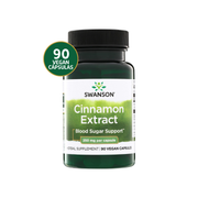 Swanson Canela Extracto 250 mg | 90 Cápsulas Veganas · Glucosa y Metabolismo