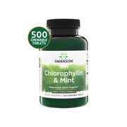 Swanson Clorofilina + Menta | 500 Tabletas · Detox y Aliento Fresco