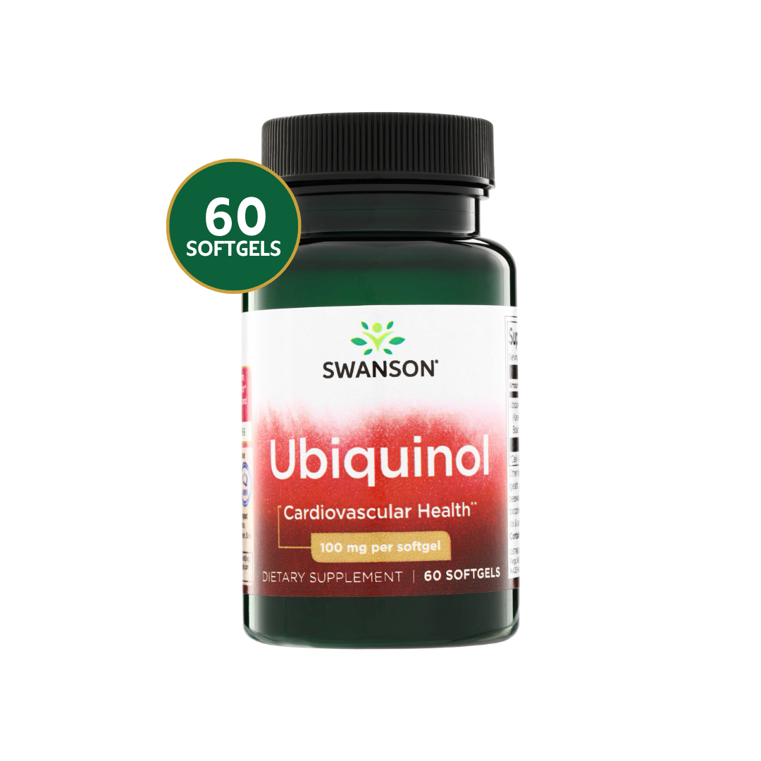 Swanson Ubiquinol (CoQ10 Activo) 100 mg | 60 Softgels · Salud Cardiovascular y Energía