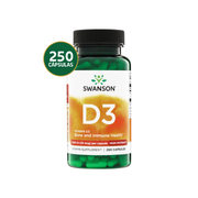 Swanson Vitamina D3 1.000 IU (25 mcg) | 250 Cápsulas · Salud Ósea Familiar