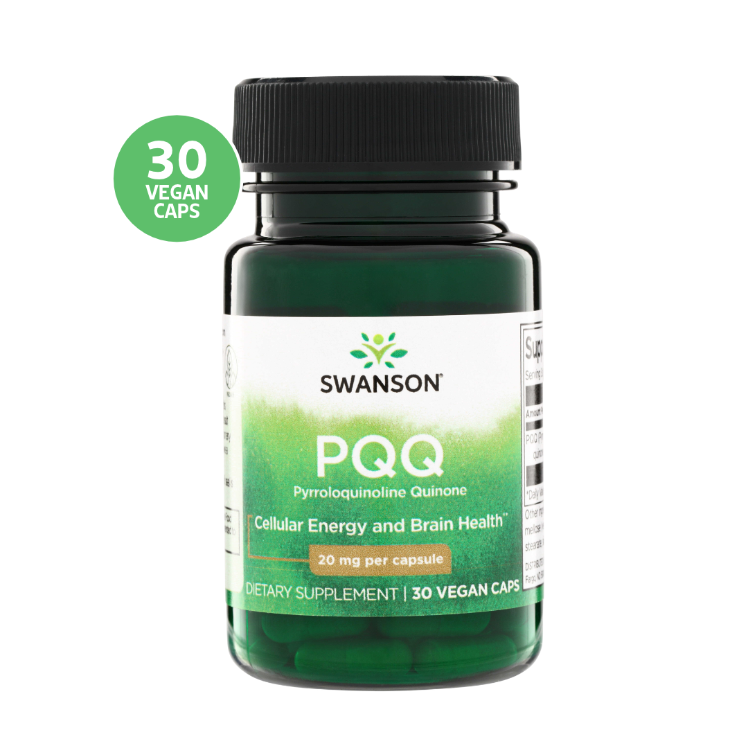 Swanson PQQ 20 mg | 30 Cápsulas Veganas · Energía Celular y Antioxidante