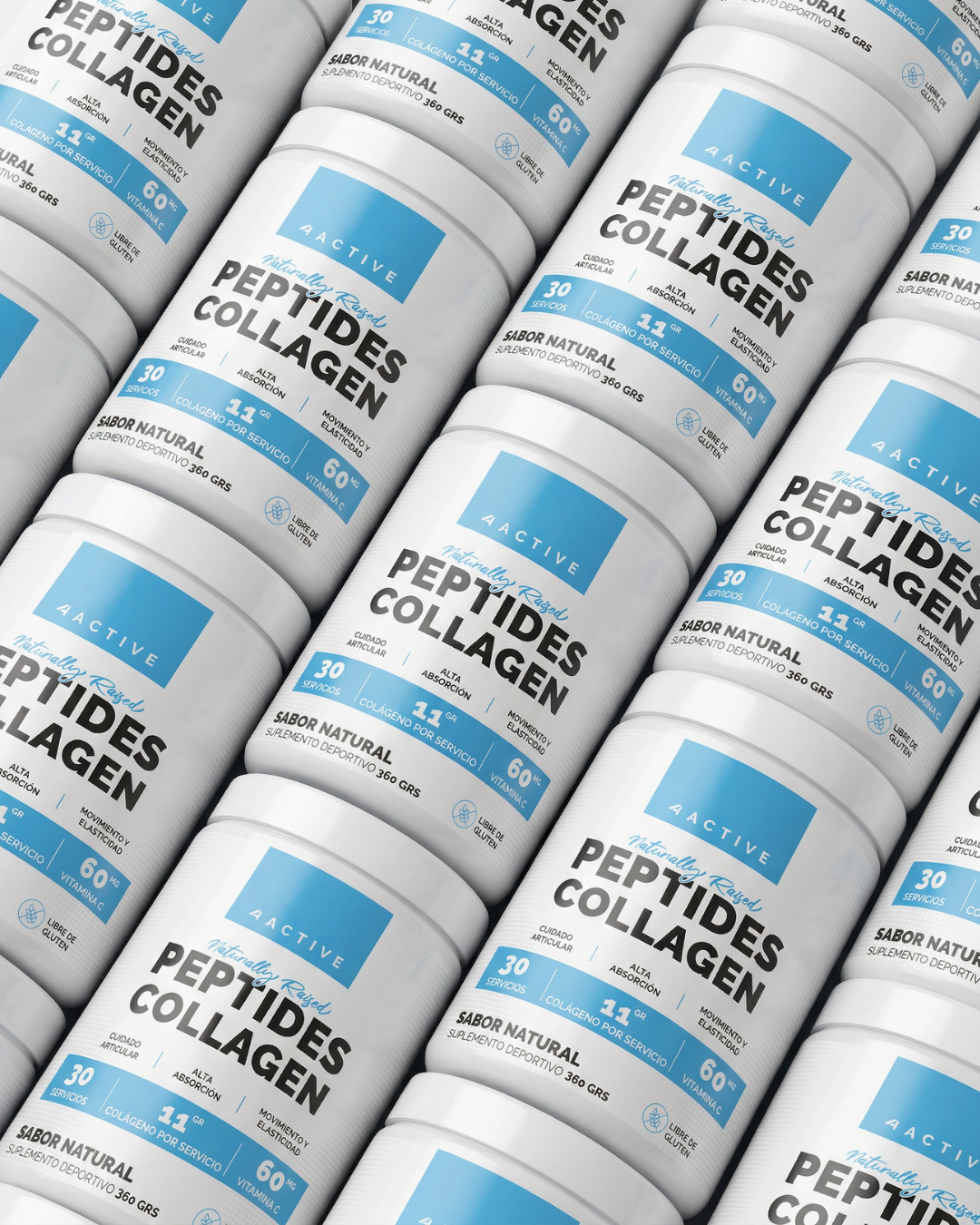 4Active Peptides Collagen 360 g | 30 Servicios · 11 g Colágeno · Con Vitamina C