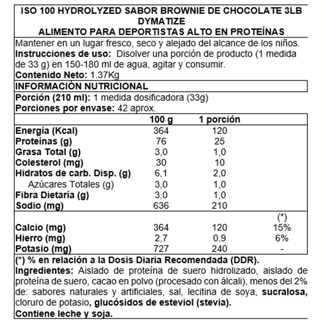 Dymatize Iso 100 - 3 Lbs