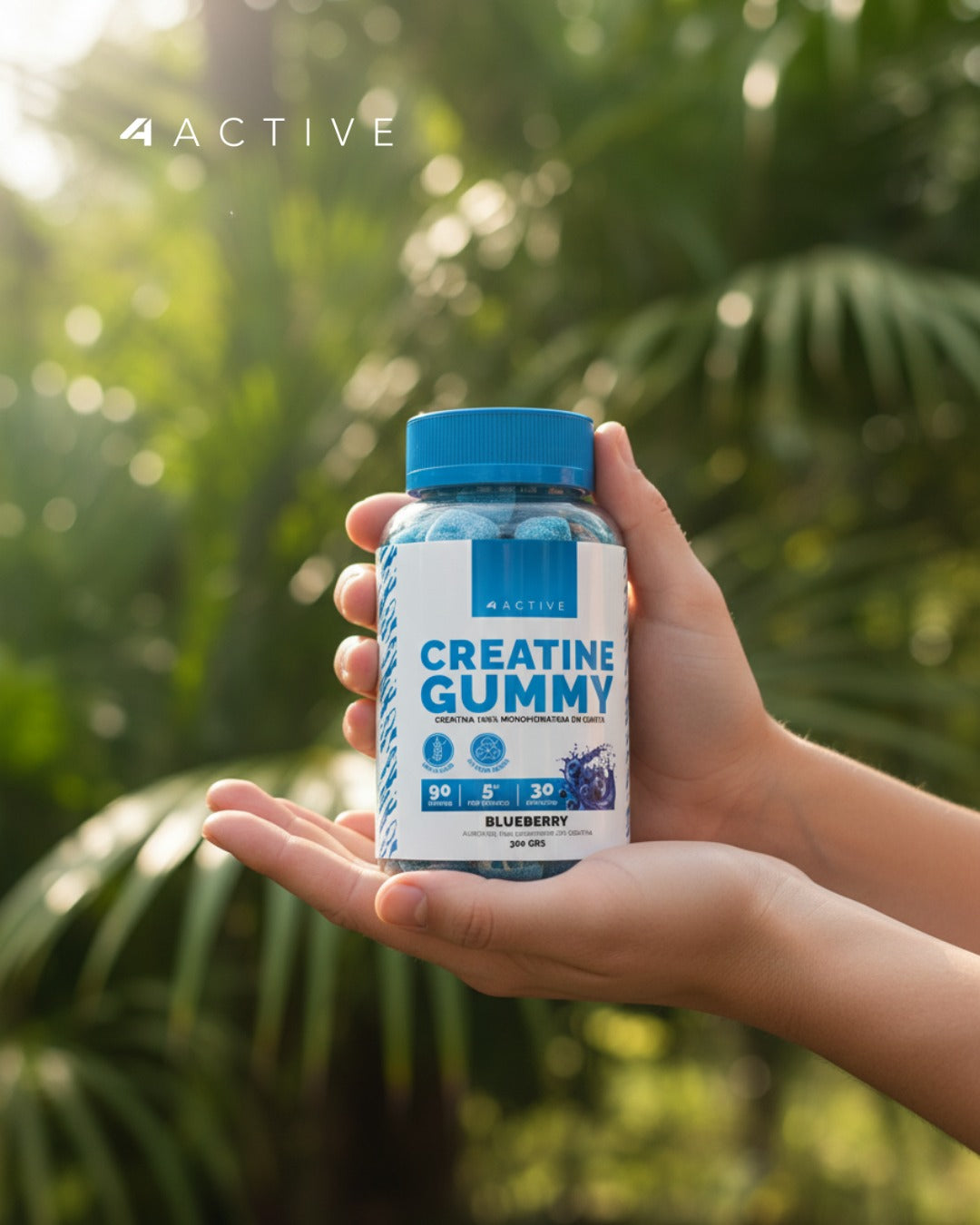4Active Creatine Gummy Monohidratada 90 Gomitas | 30 Servicios · 5g Creatina (3 gomitas)