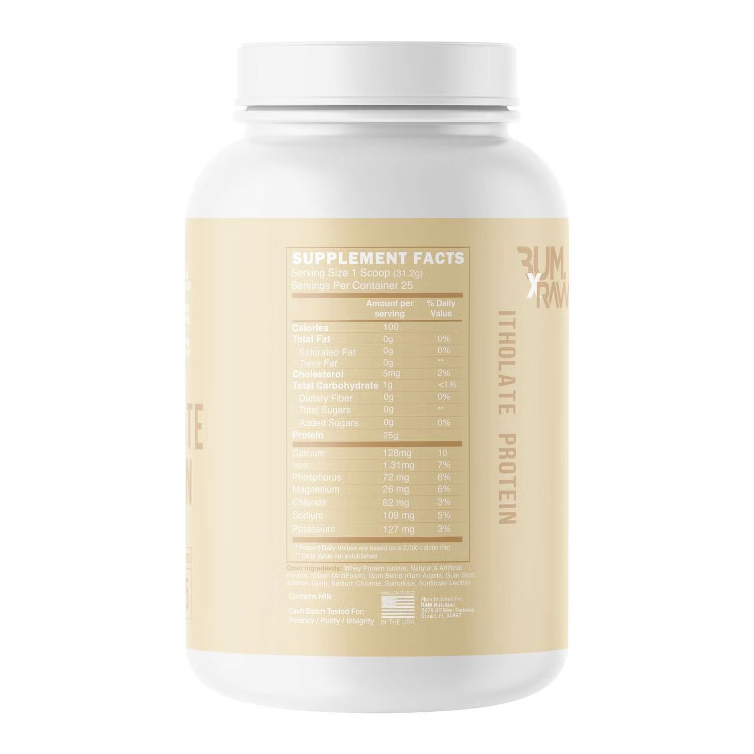 RAW Nutrition CBum Itholate Protein 2 lb | 25 Servicios · Whey Isolate · Alta Pureza y Absorción