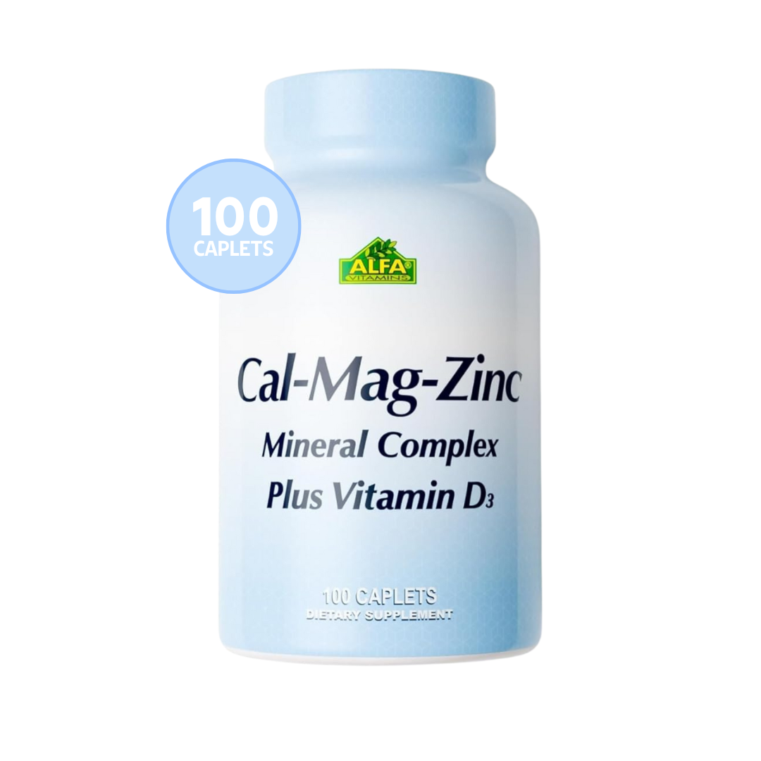 Calcio Magnesio Zinc Alfa Vitamins Plus Vitamin D 100 tabletas