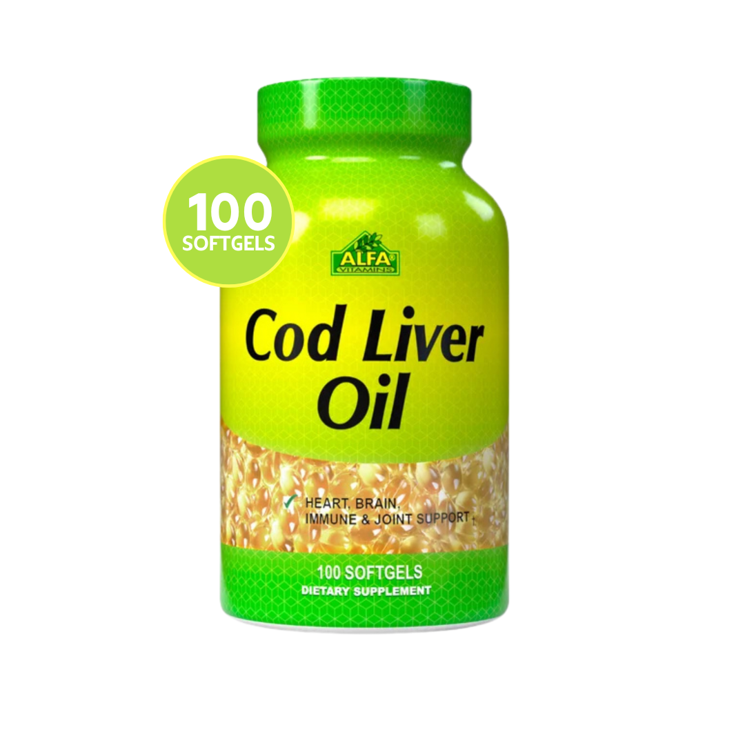 Cod Liver Oil Alfa Vitamins 100 softgels