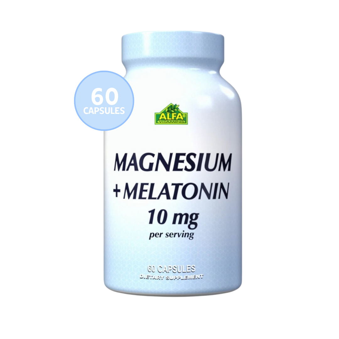 Magnesio + Melatonina Alfa Vitamins 10 Mg 60 capsulas