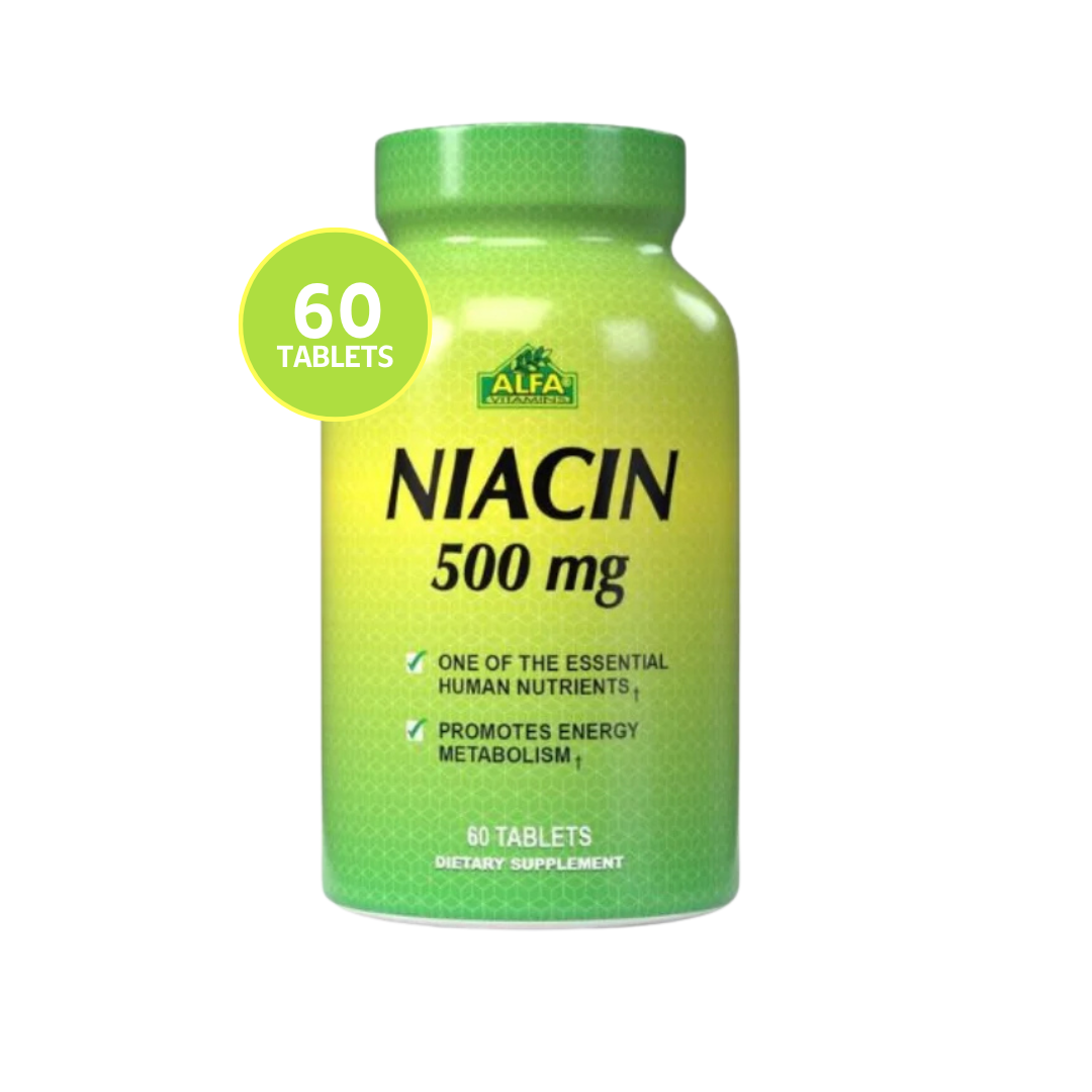 Niacin Alfa Vitamins 500 mg 60 tabletas