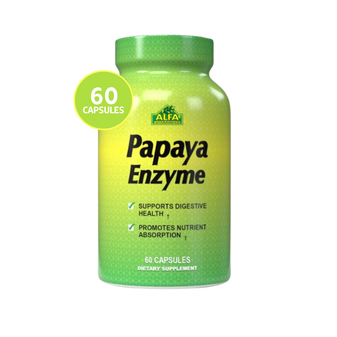 Papaya Enzyme Alfa Vitamins 60 mg 60 capsulas