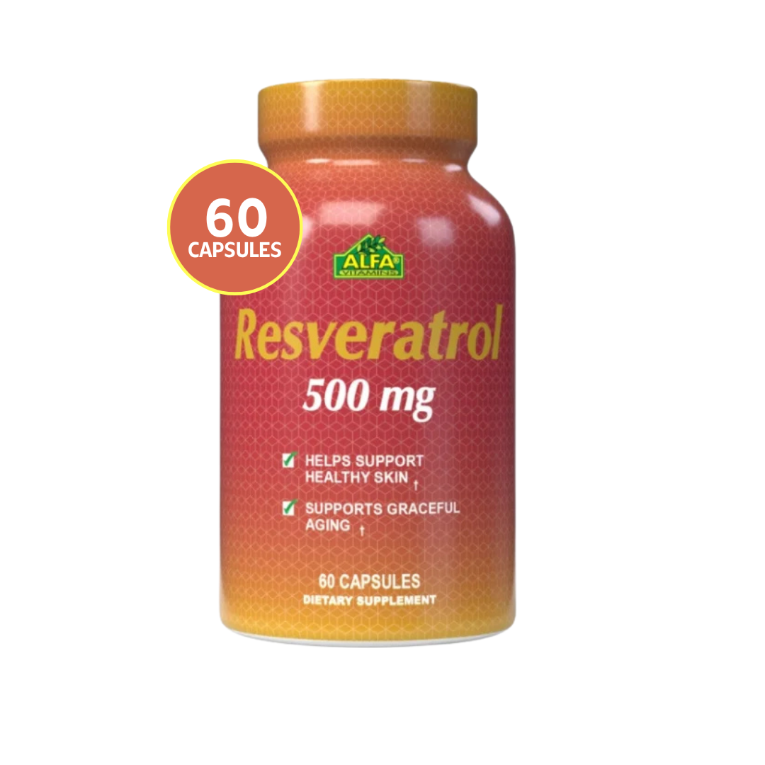 Resveratrol Alfa Vitamins 500 mg 60 capsulas