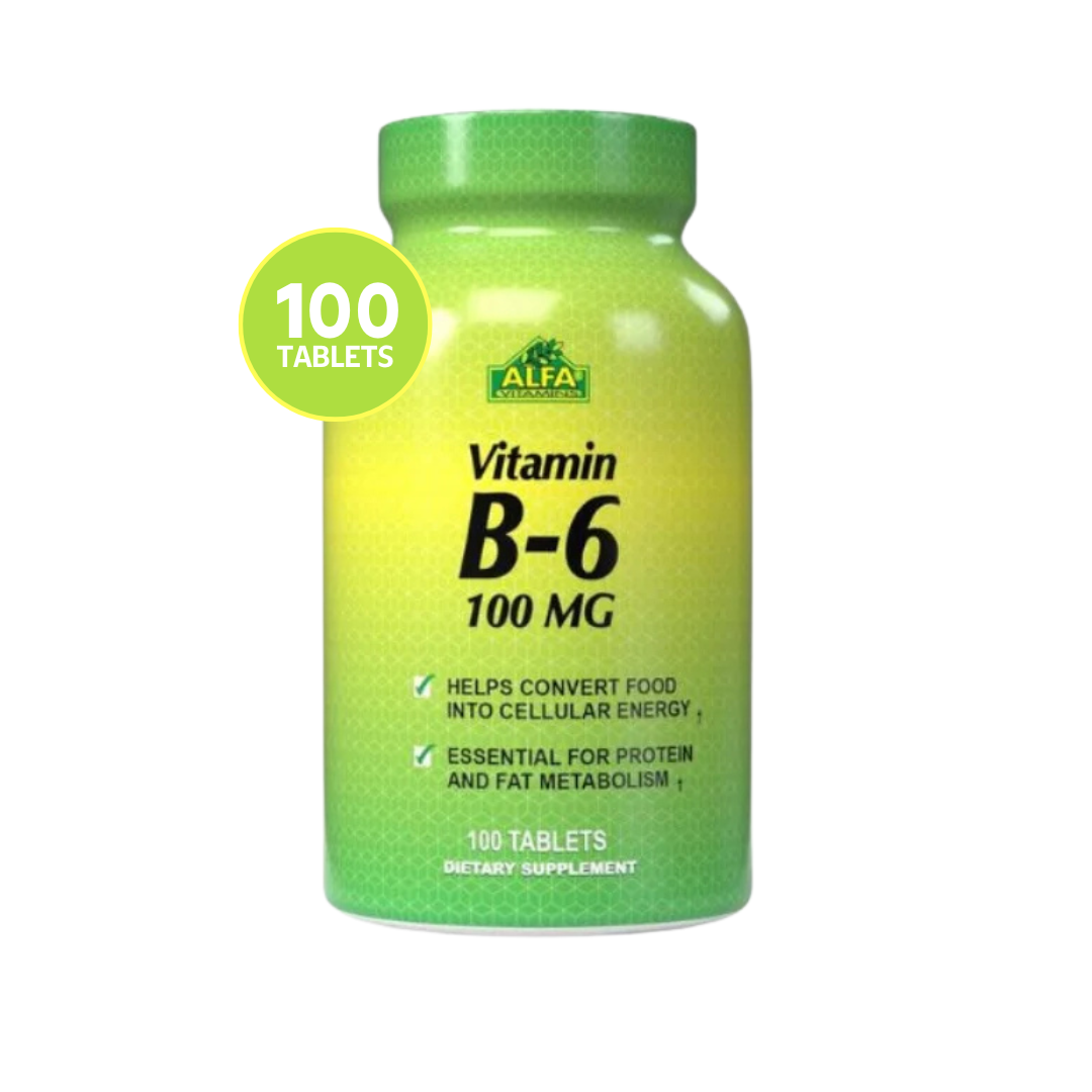 Vitamina B-6 Alfa Vitamins 100 mg 100 tabletas
