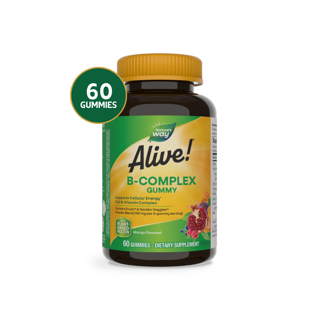 Nature's Way Alive! Complejo B Gomitas | 60 Gomitas · Energía y Sistema Nervioso