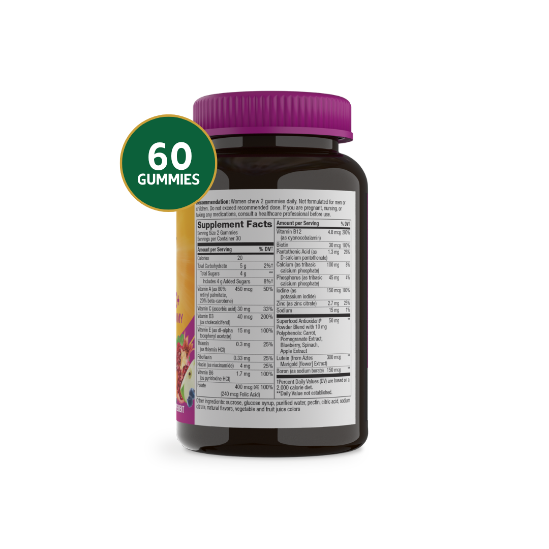Nature's Way Alive! Mujer 50+ Multivitamínico | 60 Gomitas · Hormonal y Ósea Madura