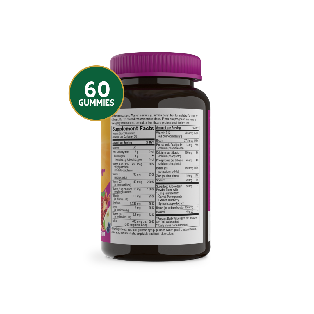 Nature's Way Alive! Mujer Multivitamínico | 60 Gomitas · Energía, Belleza y Bienestar